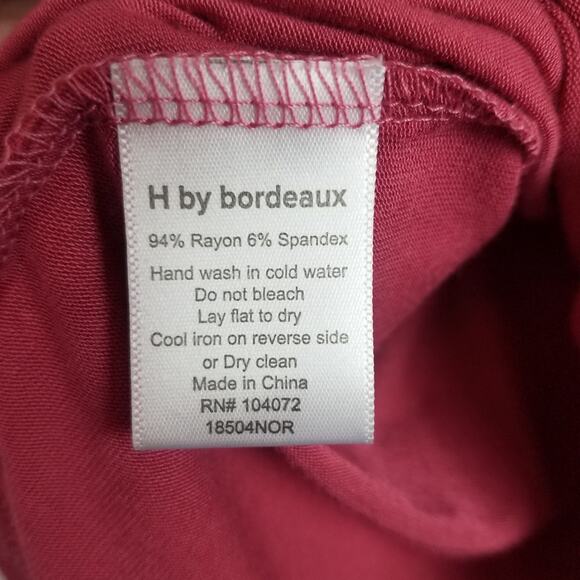 New! H by Bordeaux | Pink Short Sleeve Flowing Top - Picture 5 of 5